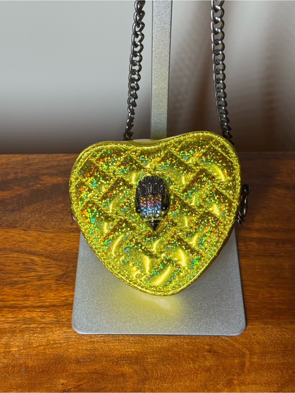 Mini Yellow Heart Crossbody Bag. No Brand.